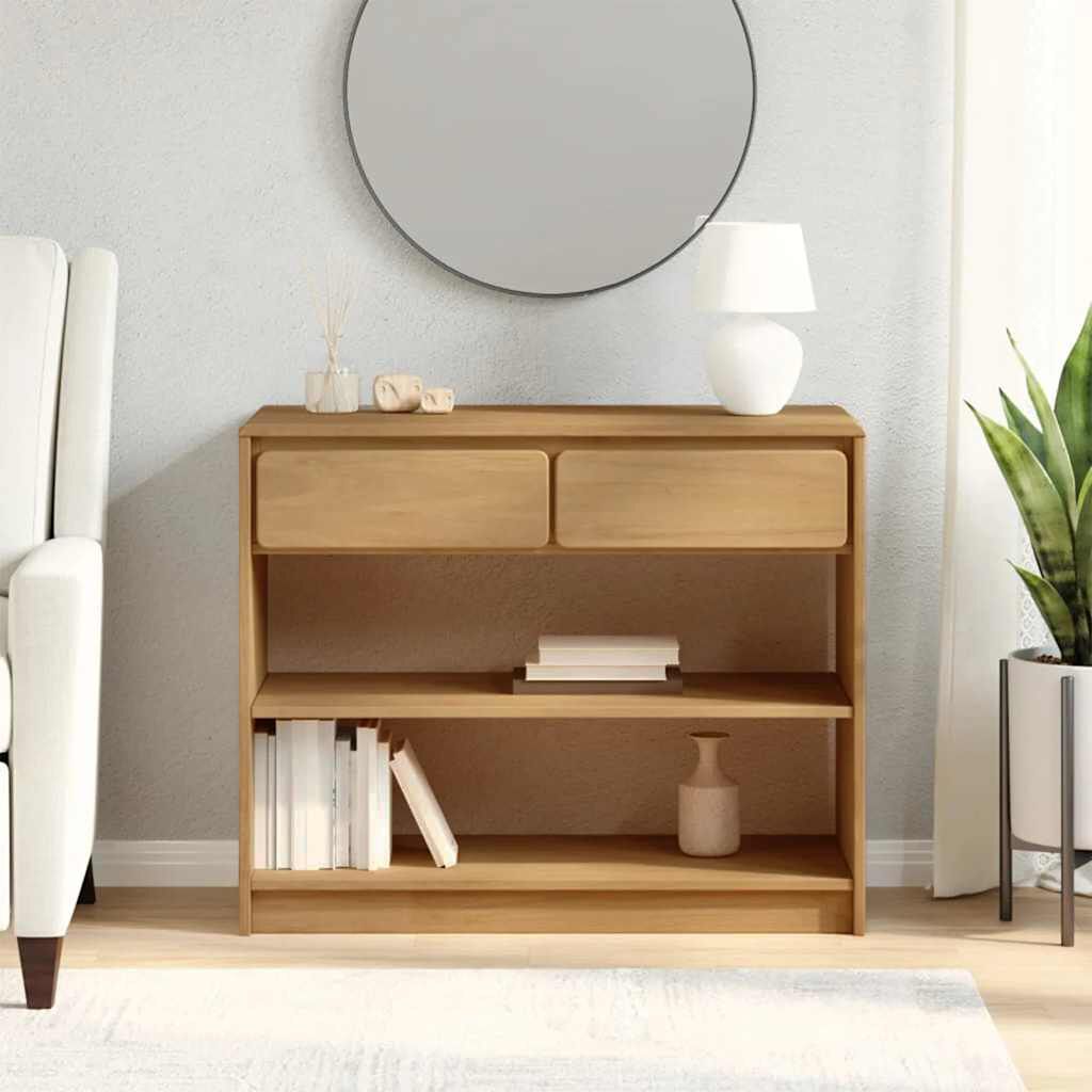 vidaXL Consoletafel SAUDA eikenhouten afwerking 89,5x36,5x73 cm massief grenen