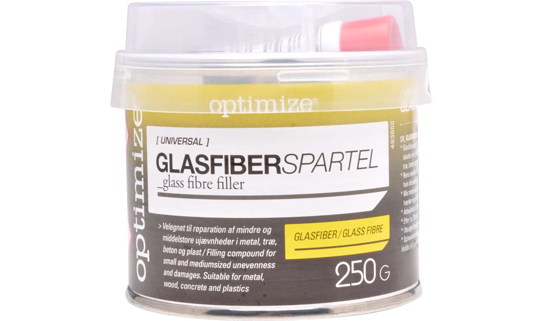 Glasfiberspartel 250 g Optimize