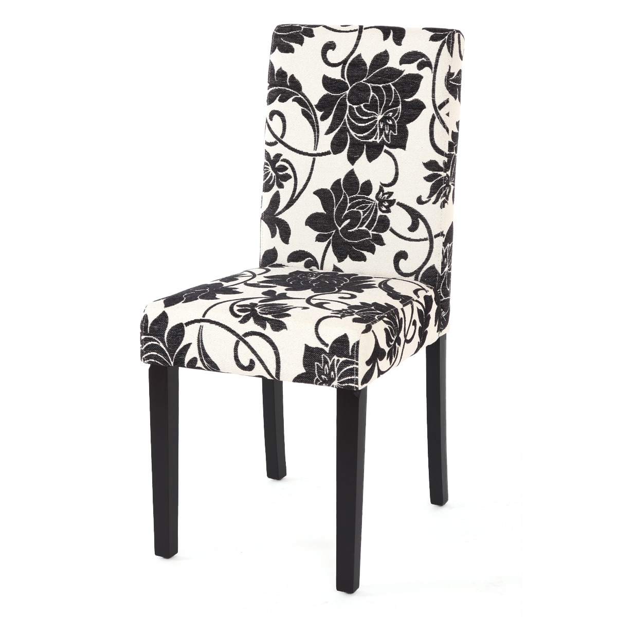 2er-Set Esszimmerstuhl Stuhl Küchenstuhl Littau ~ Textil, jacquard, dunkle Beine