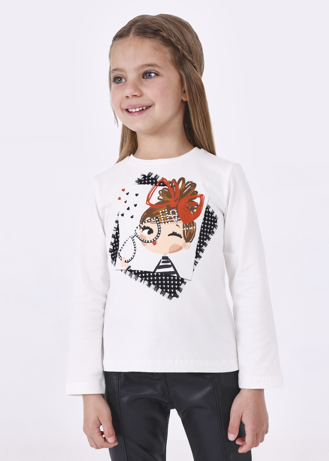 Camiseta feminina de algodão estampado