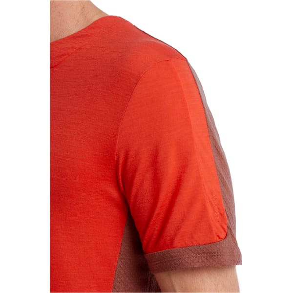 T-shirt randonnée ICEBREAKER M ZONEKNIT SS TEE LAVA/GRAPE/CB