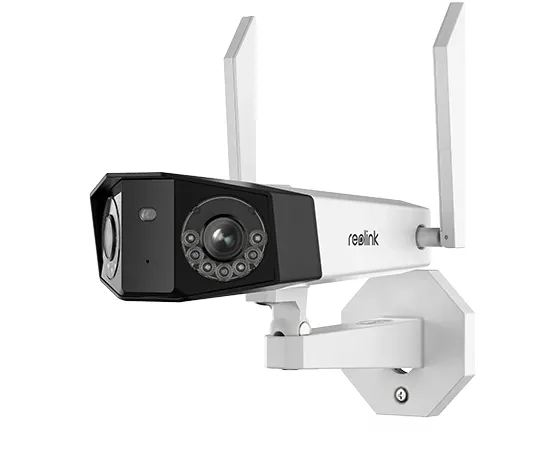Reolink Duo Series 2 WiFi - Netværksovervågningskamera - udendørs, indendørs - vejrbestandig - farve (Dag/nat) - 8 MP - 4608 x 1728 - 4K - fast brændvidde - audio - trådløs - WiFi - LAN 10/100 - H.265 - DC 12 V