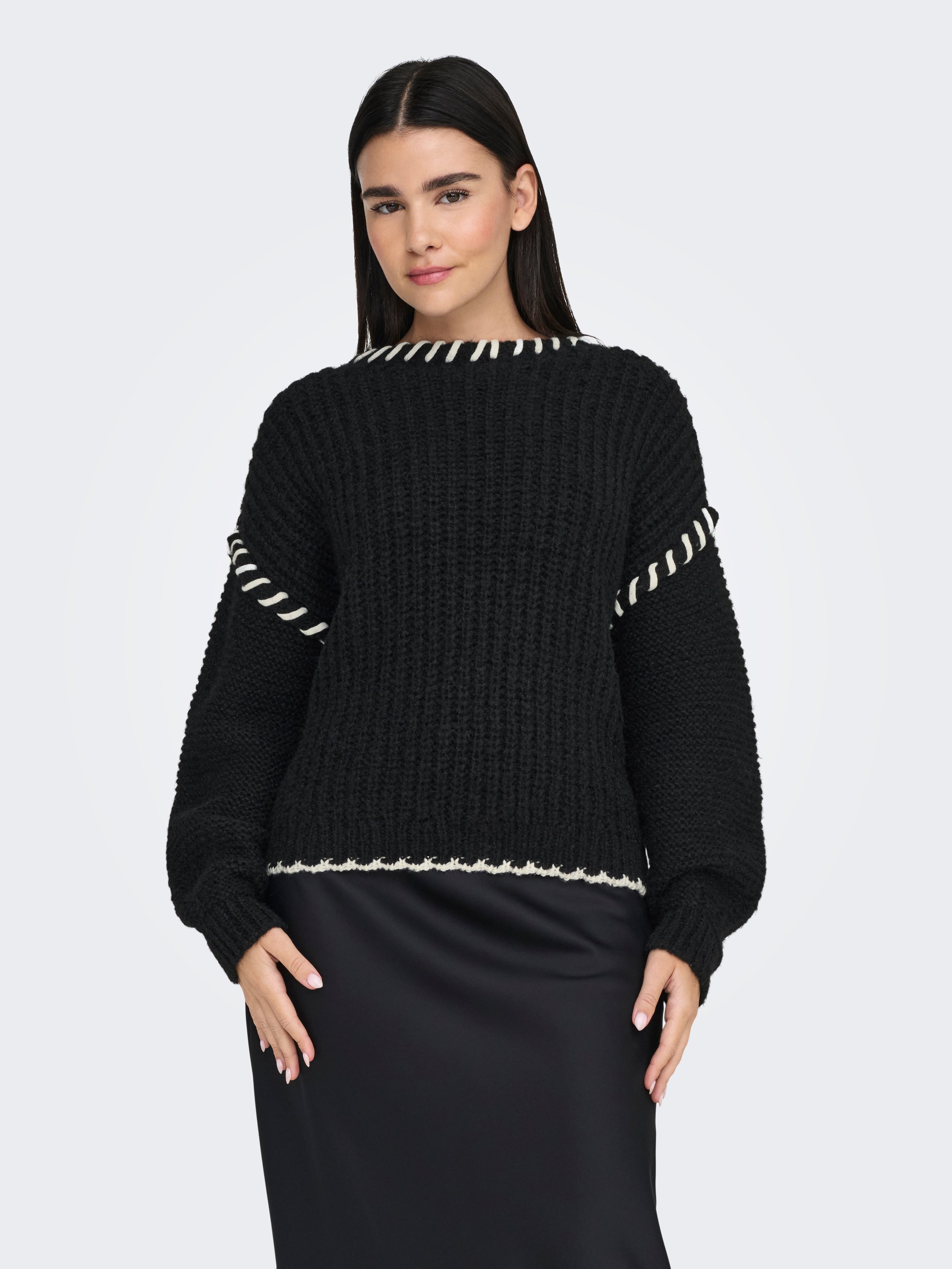 ONLCORT Strickpullover Black