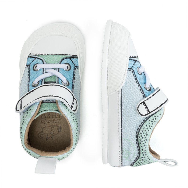 Zapato feroz Zapato Feroz Féroces Paterna Comic Bleu et vert