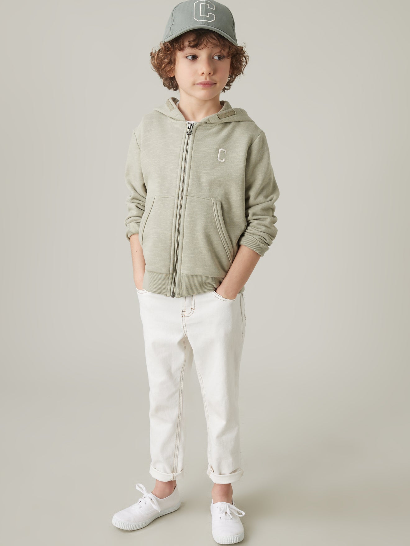 Sweat zippé garçon à capuche