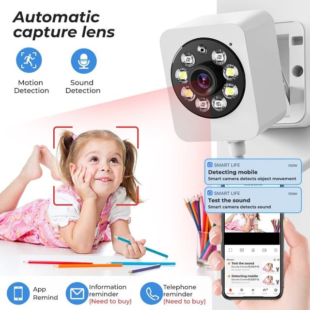 Smart Home Security Human Monitor 1080 HD trådløst WiFi-kamera