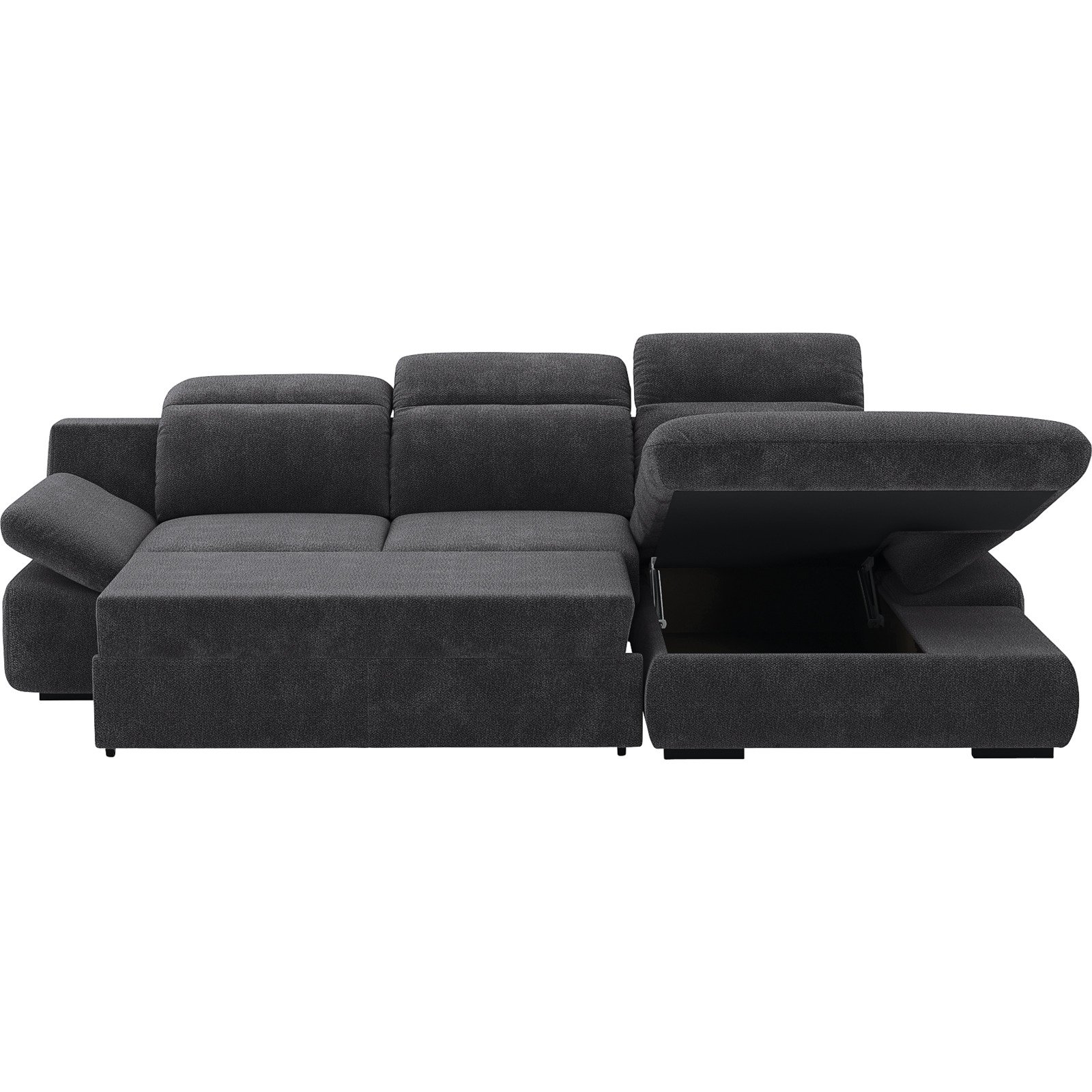 Ecksofa Lorena Stoff, Recamière rechts