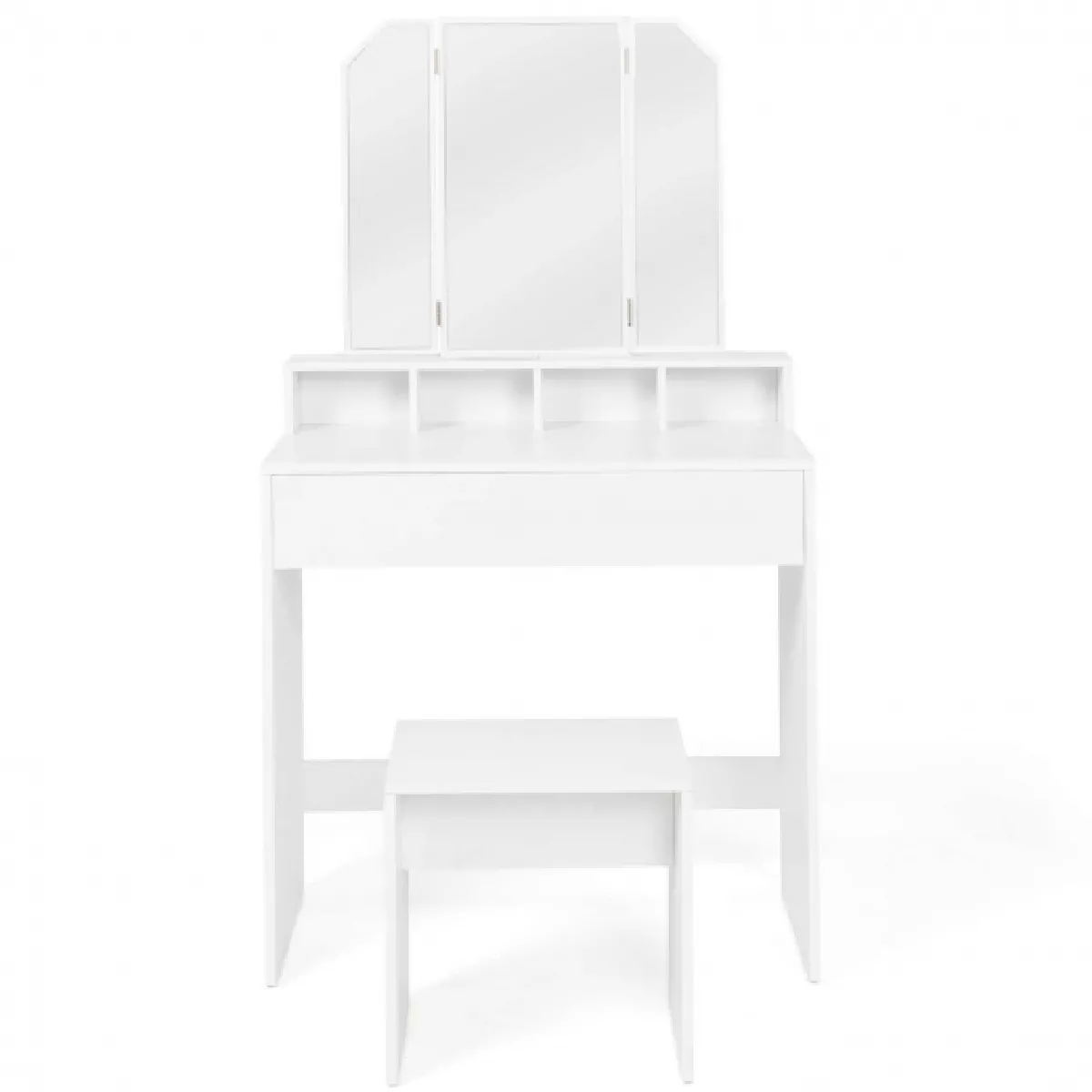Idmarket Market Coiffeuse ZELIA 3 Miroirs