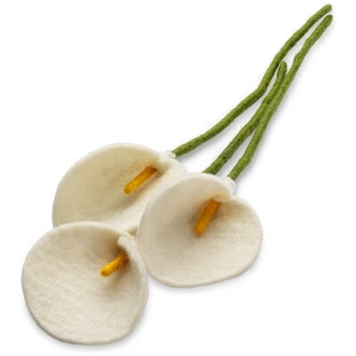 Strauß Calla Filz weiß