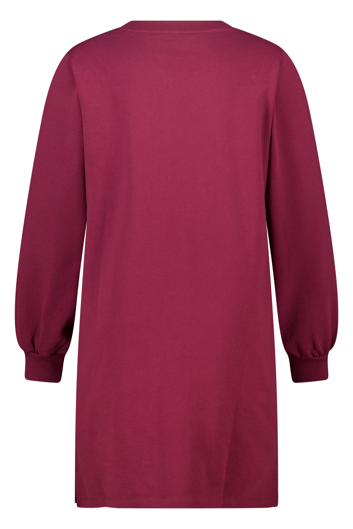 Sweater dress met tekst Donker rood