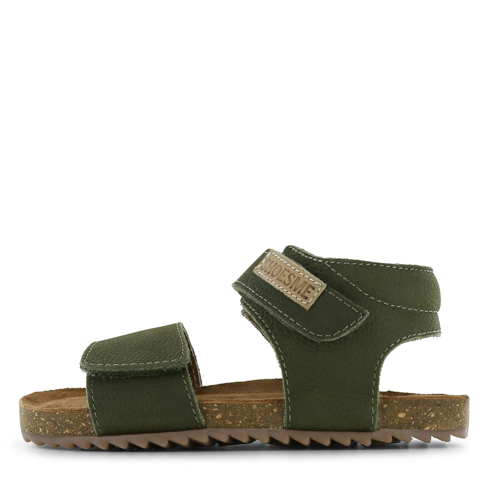 Shoesme groene sandaal met brede band Leer | Uni schoenen