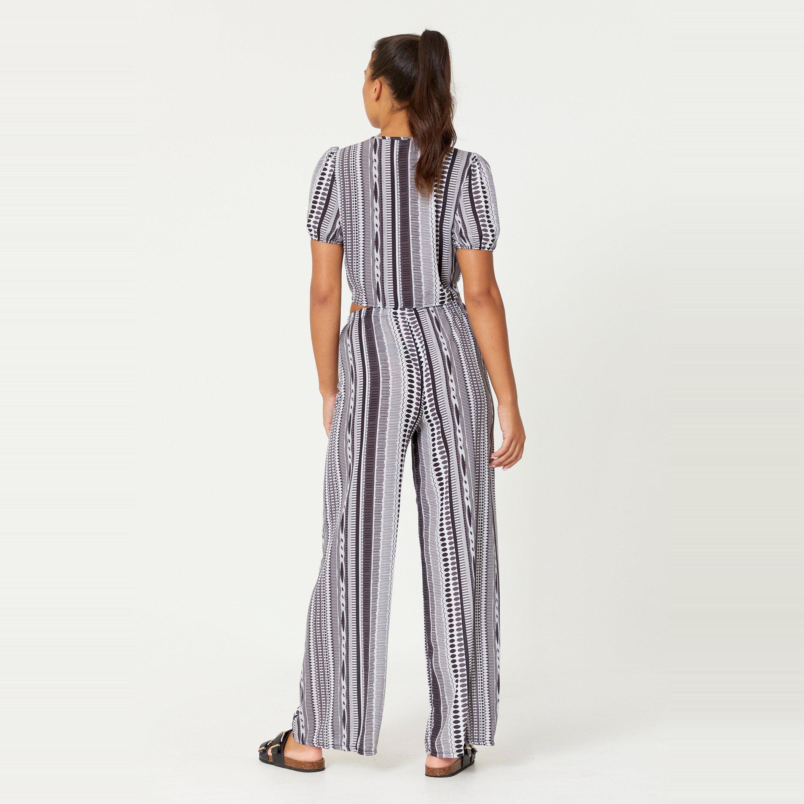 Be You BY Crop Top and Trouser Co Ord Set Womens