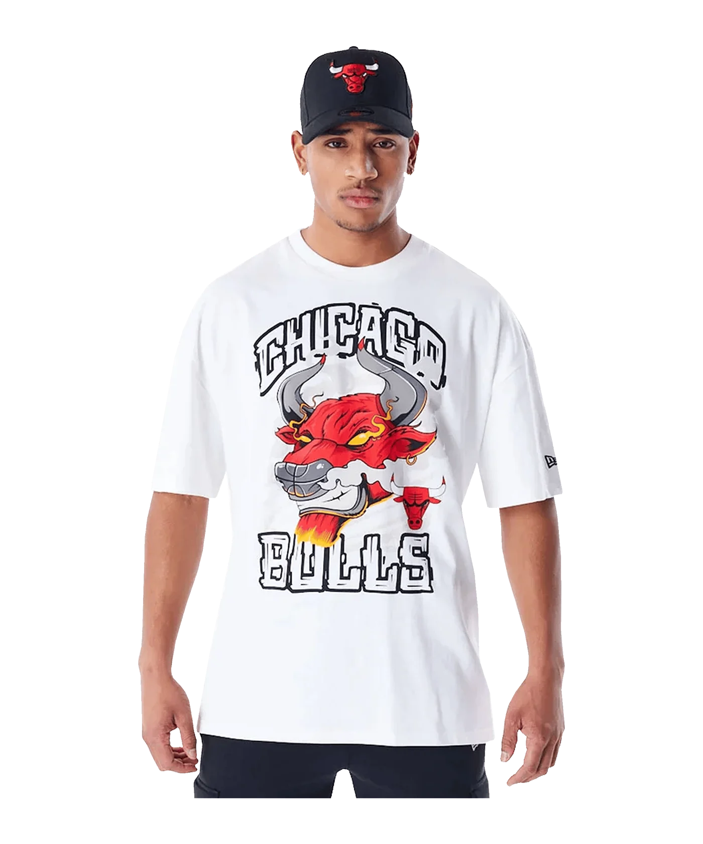 New Era NBA Chicago Bulls Graphic Oversized T-Shirt Weiss