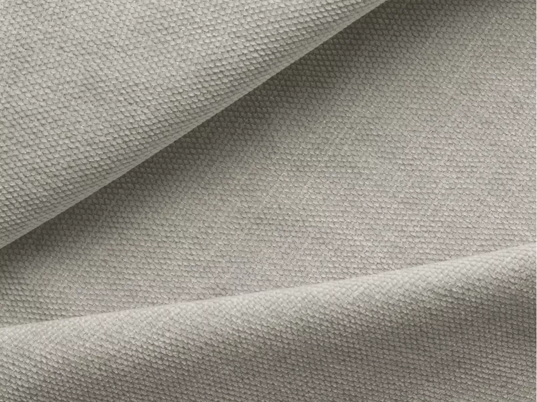 Canapé d'angle panoramique en tissu chenille - beige - HOKU