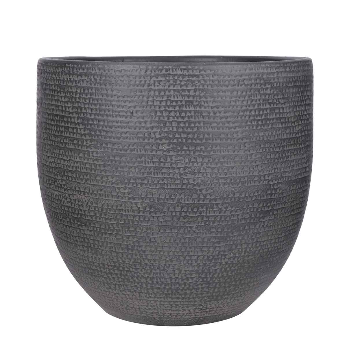 Mica decorations pot de fleur carrie - 39x39x36 cm - terre cuite - noir