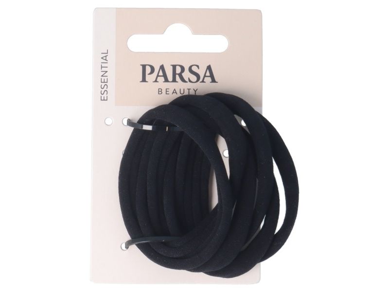 Parsa Beauty Zopfhalter, metallfrei, Schwarz 6 Stück Sanfte, starke und vielseitige Haargummis