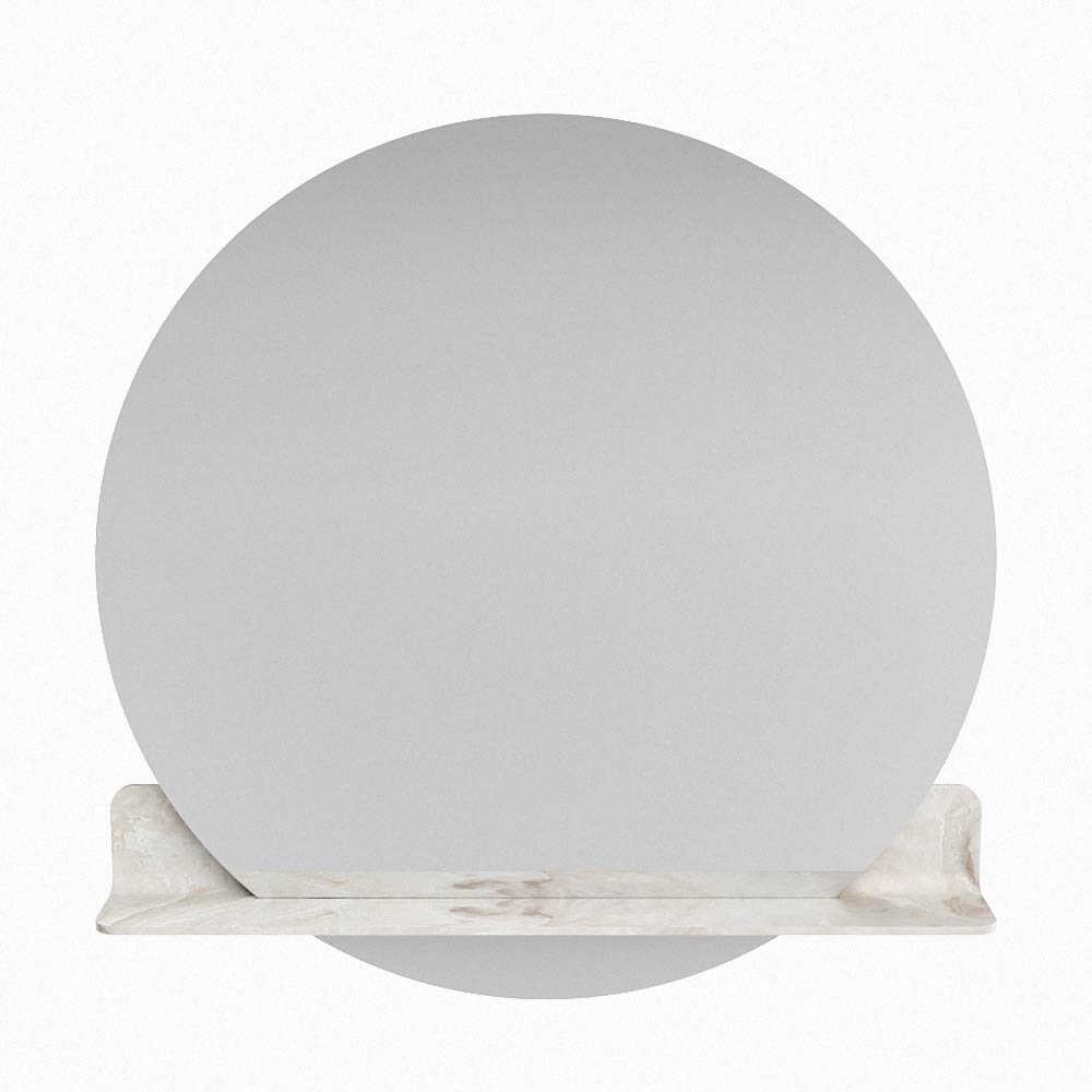 Mondiaz Spot spiegel rond Ø90cm met planchet frappe
