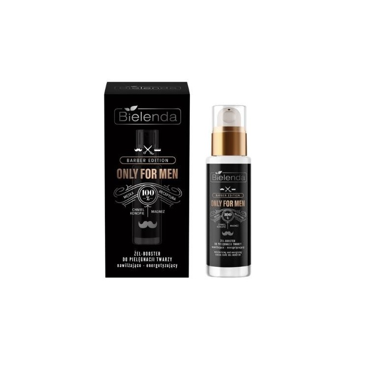 Bielenda ONLY FOR MEN BARBER EDITION Hydraterende en stimulerende gezichtsgel-booster voor mannen 30 ml(31-01-2026)