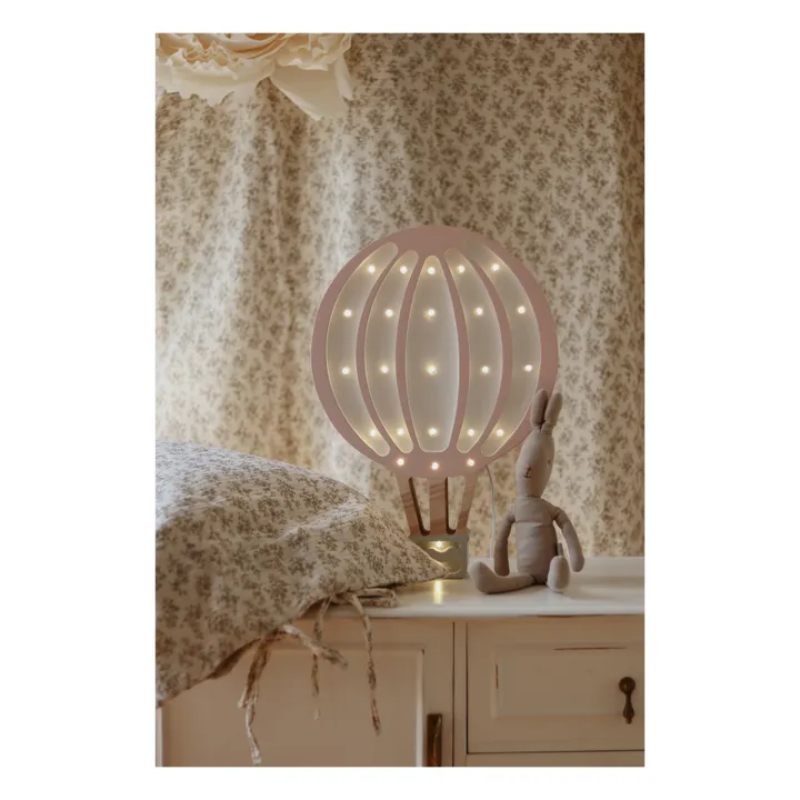 Little Lights Lampe à poser Montgolfière | Rose pâle