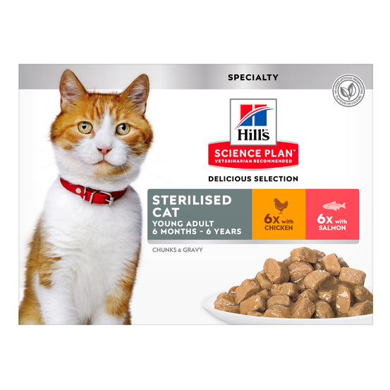 Sachet chat Sterilised Multipack 12x85g