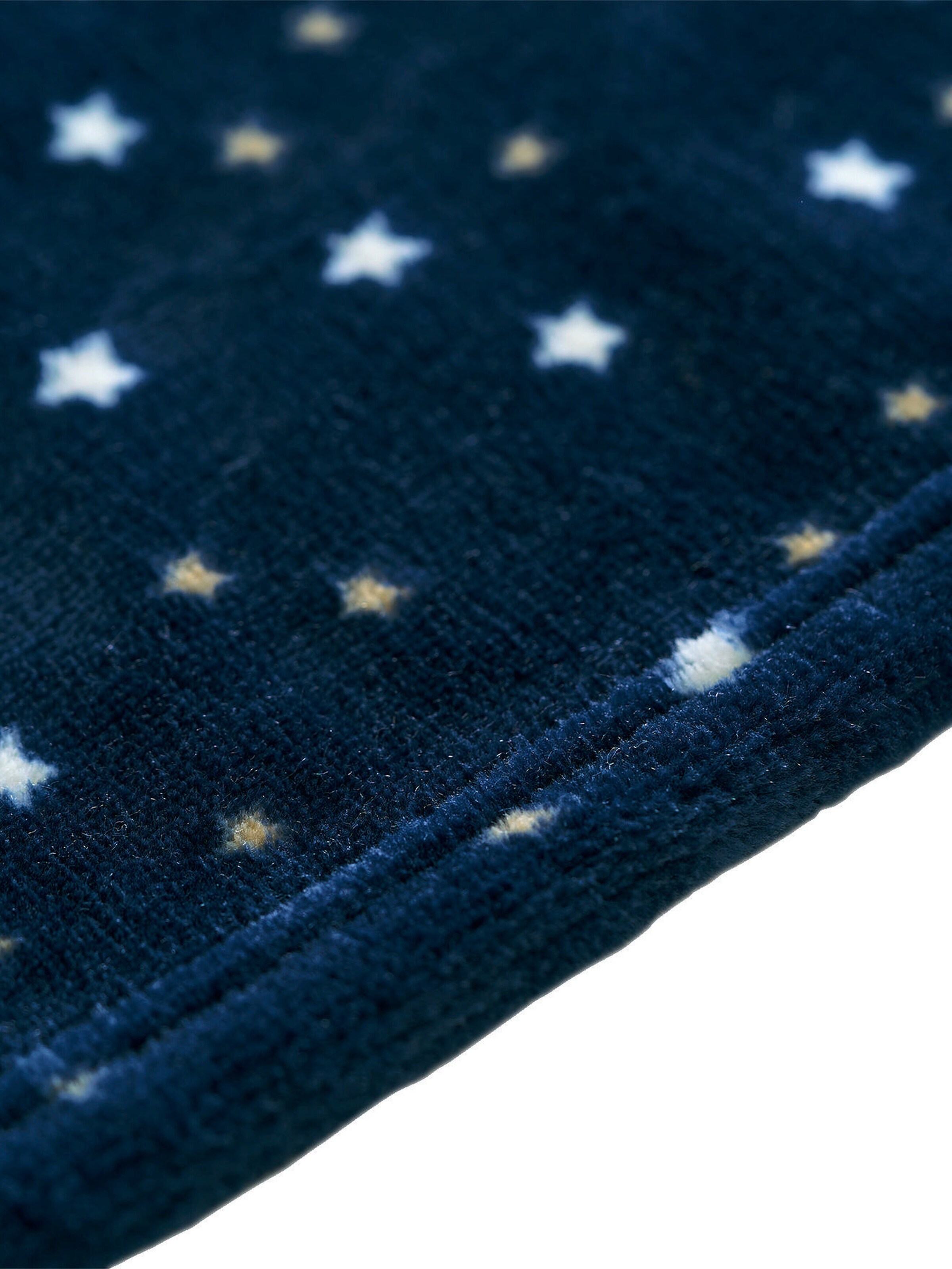 Vertbaudet Baby Decke mit Sternen, Mikrofaser dunkelblau polarstern