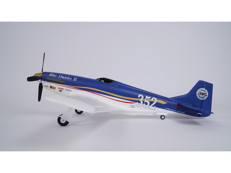FMS Warbird Mustang P-51 Blue Thunder 1100 mm PNP Airrace Warbird «Blue Thunder» als PNP Modell mit Brushless Antrieb und EInziehfahrwerk