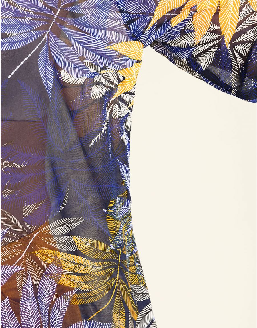 Chemisier voile bleu