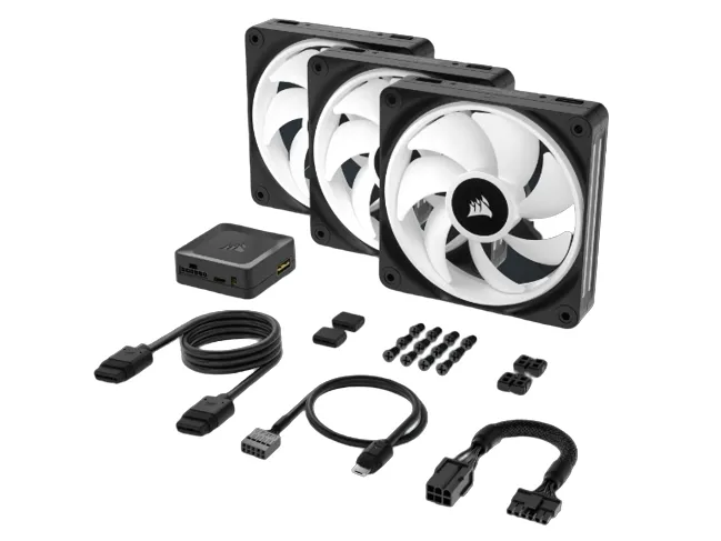 CORSAIR | iCUE LINK QX120 RGB - Indsats med blæser - 120 mm - sort (pakke med 3)