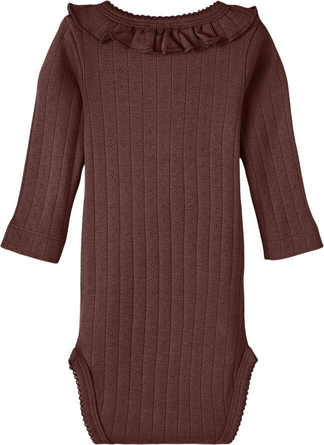 Lil' Atelier NBFRACHEL LS SLIM BODY HEA LIL Rum raisin