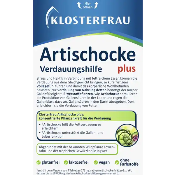 Artischocke plus Löwenzahn + Ingwer Tabletten
