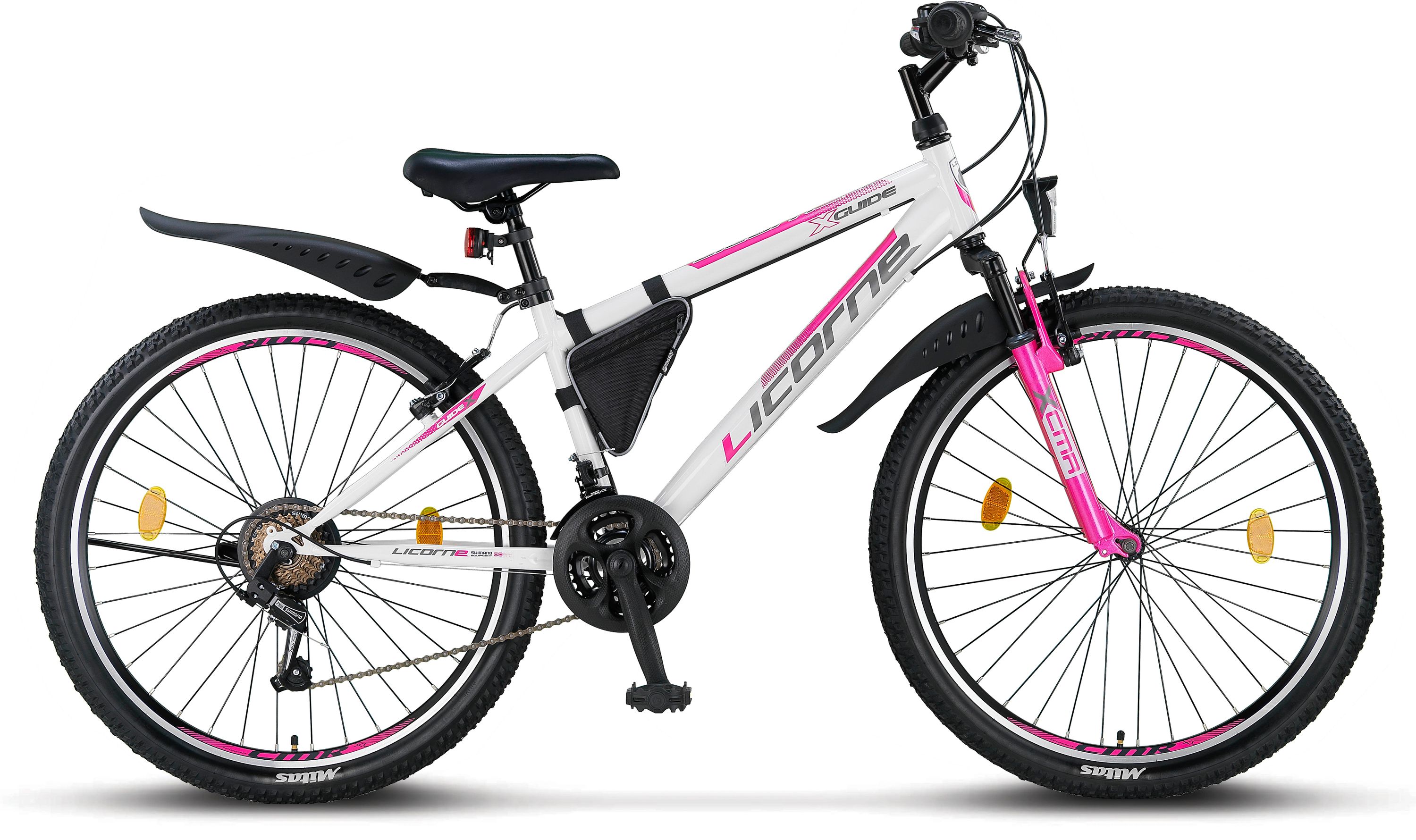 Licorne Bike Guide Premium Mountainbike in 20, 24 und 26 Zoll - Fahrrad für Mädchen, Jungen, Herren und Damen - Shimano 21 Gang-Schaltung, Kinderfahrrad, Kinder
