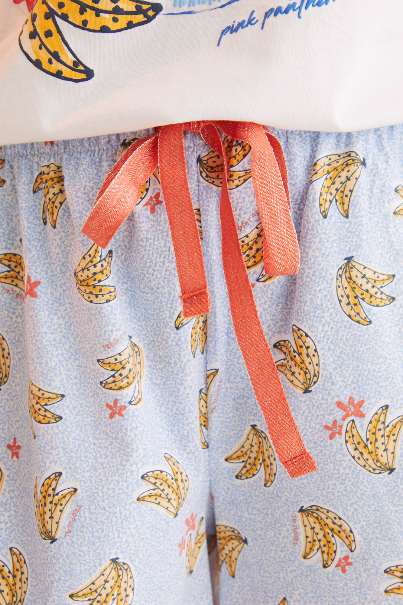 Pijama curto tirantes 100% algodón Pantera Rosa - bege