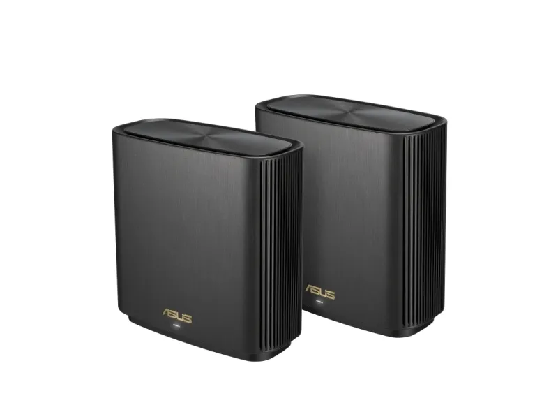 ASUS ZenWiFi AX (XT8) - Wi-Fi-system - (2 routere) - op til 5500 sq.ft - mesh 1GbE, 2.5GbE - Wi-Fi 6 - Tri-Band