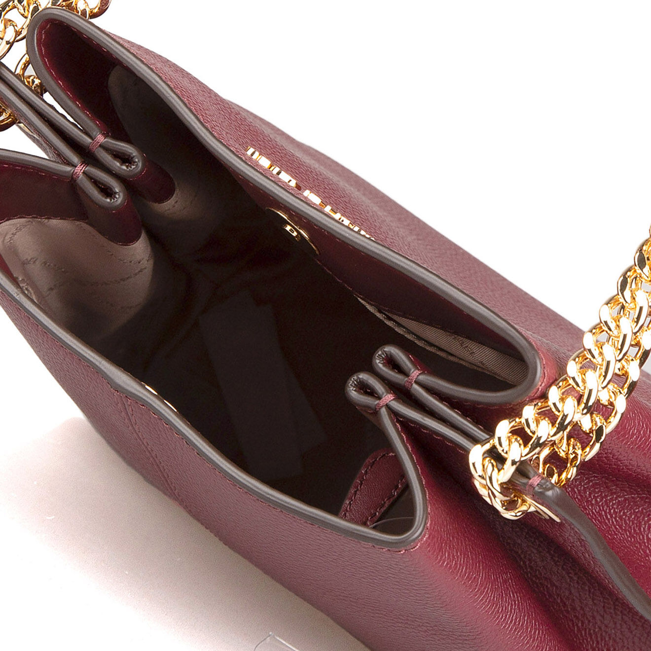 Michael Kors Sac seau en Cuir Teagen bordeaux - 17x12x9 cm