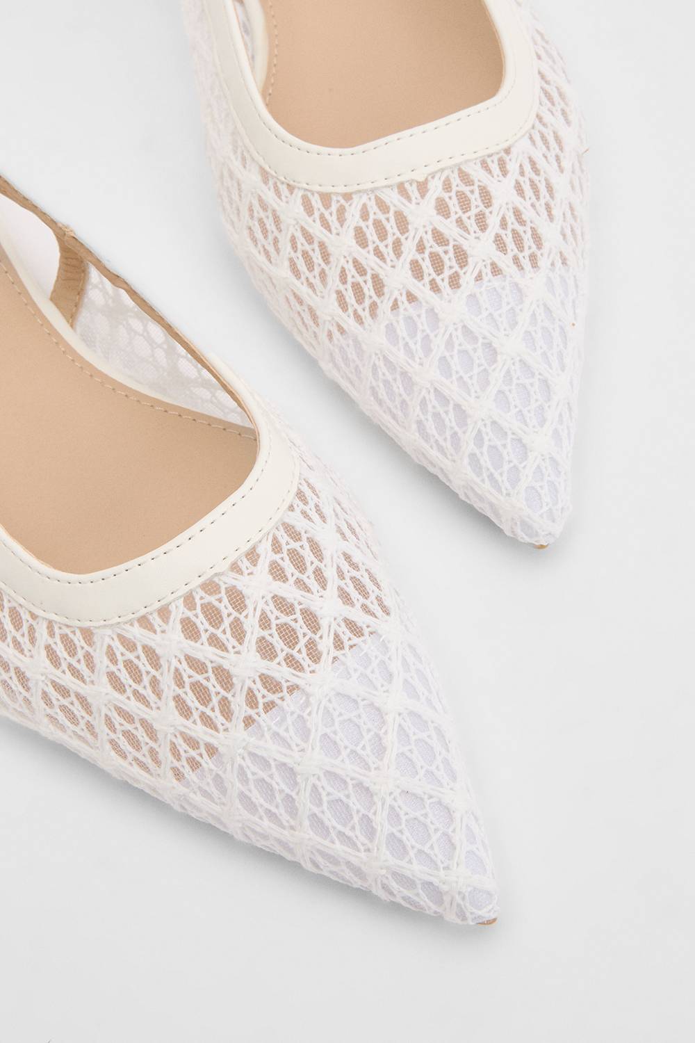 Oasis Chaussures Plates À Bout Pointu Gemma En Maille Avec Bride Arrière