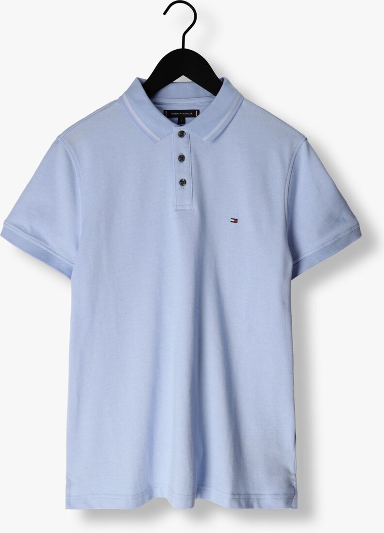 TOMMY HILFIGER lichtblauwe tommy hilfiger polo pretwist mouline tipped polo