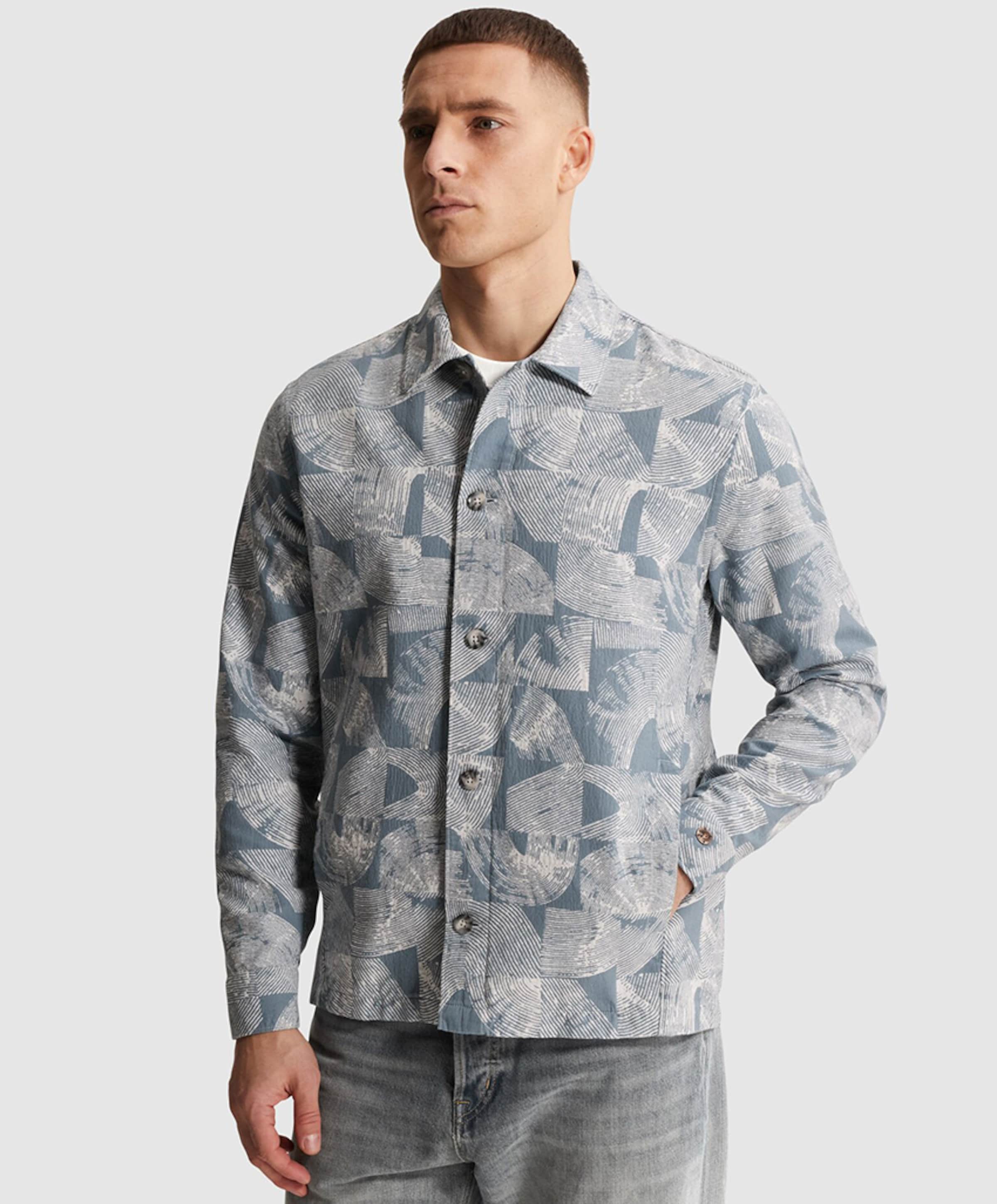 Cast Iron Heren overshirt grijs