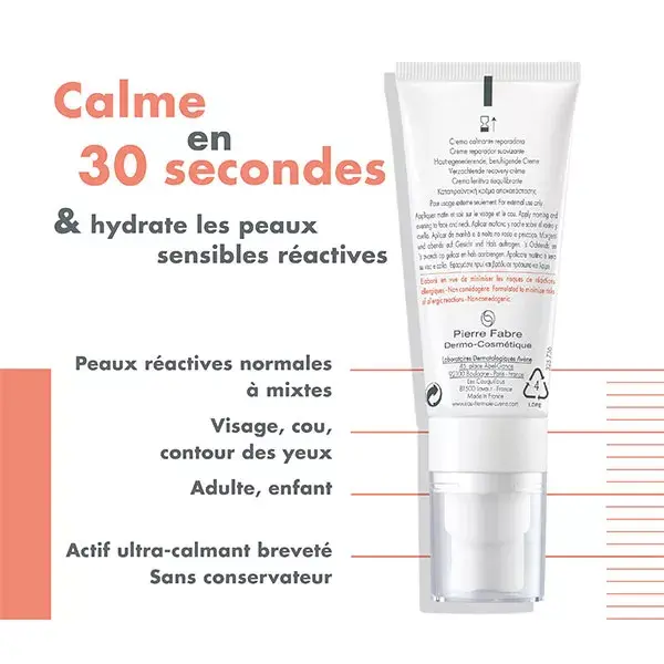 Avène Tolerance Control Creme Restaurador Suavizante 40ml