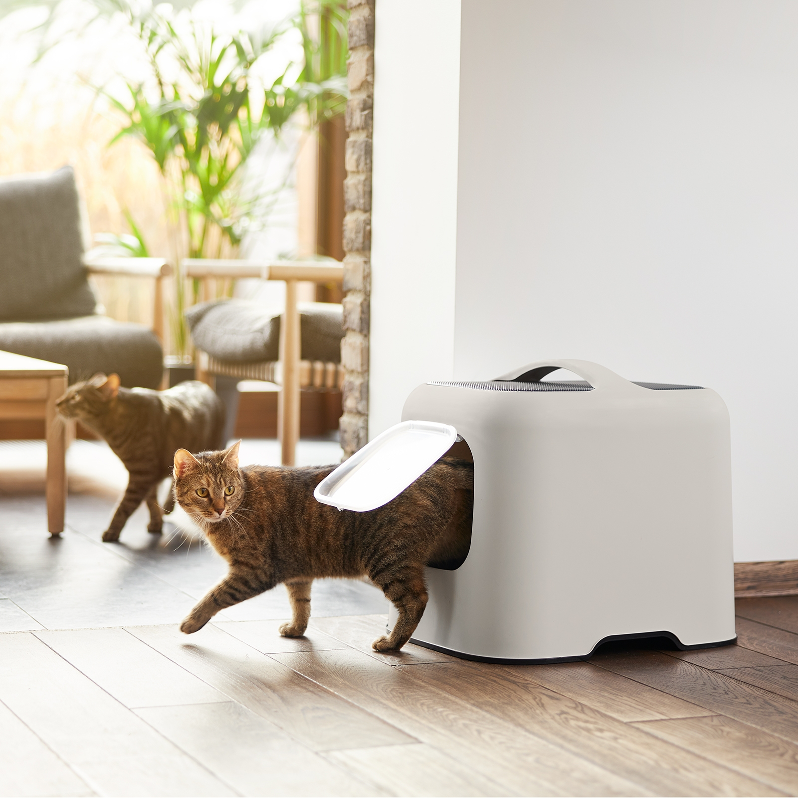 BIALA Katzentoilette Katzenklo inkl. Haube   Schaufel (4005207422) - Cappuccino