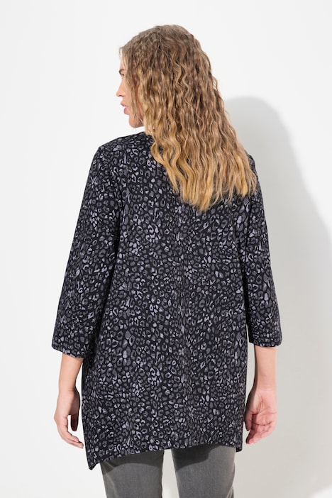 Shirt, Leo-Sterne, A-Linie, V-Ausschnitt, 3/4-Arm