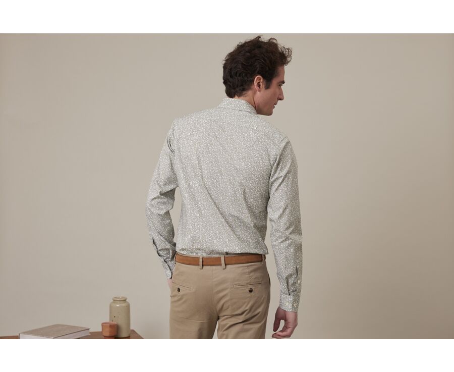 Chemise Vert tilleul imprimée Rouge - SYMPHORIEN