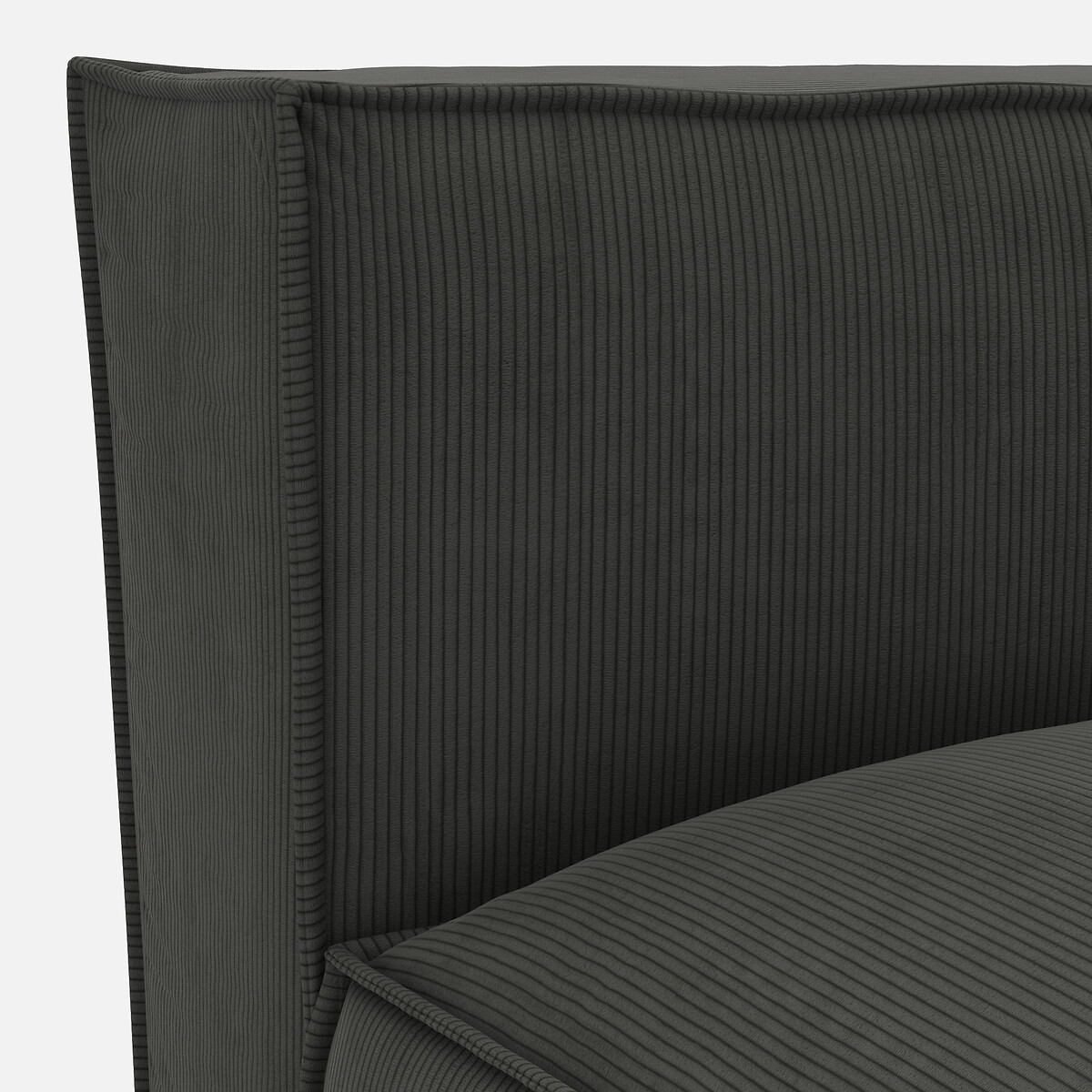 LA REDOUTE INTERIEURS<br>Sofá lounge, direito, veludo cotelê, Seven