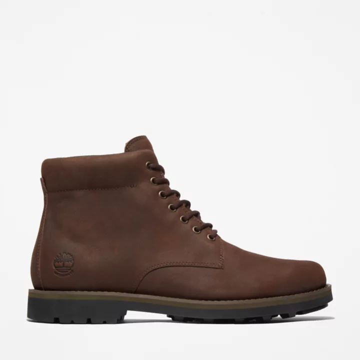 Bota Alden Brook com zíper lateral para homem, na cor marrom escuro.