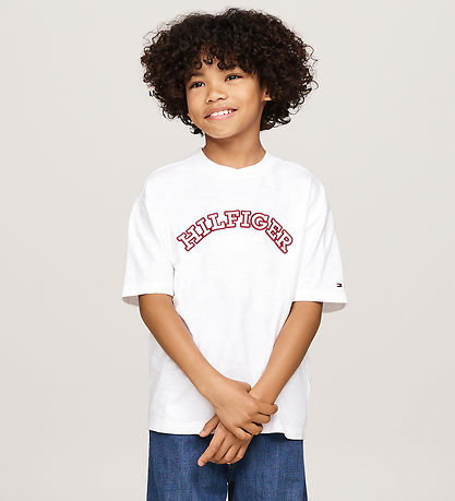 Tommy Hilfiger T-Shirt - Monotype bestickt - Weiß