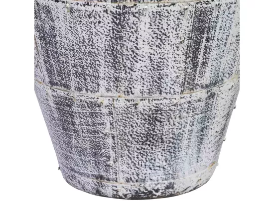 Vase en métal blanc antique 50x50x58h cm