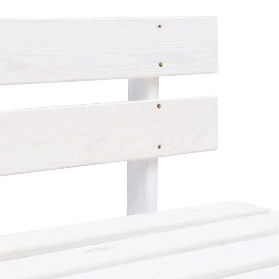 vidaXL - Tuinmiddenbank pallet - Wit - Grenenhout