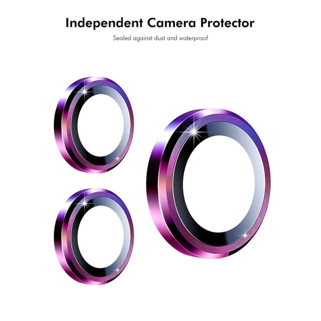 Til iPhone 16e Kameralinsebeskytter ENKAY Hat-Prince Metalring Linsefilm