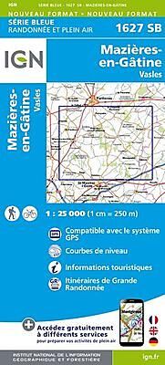 IGN - 1627 SB MAZIERES EN GATINE VASLES 1 25 000