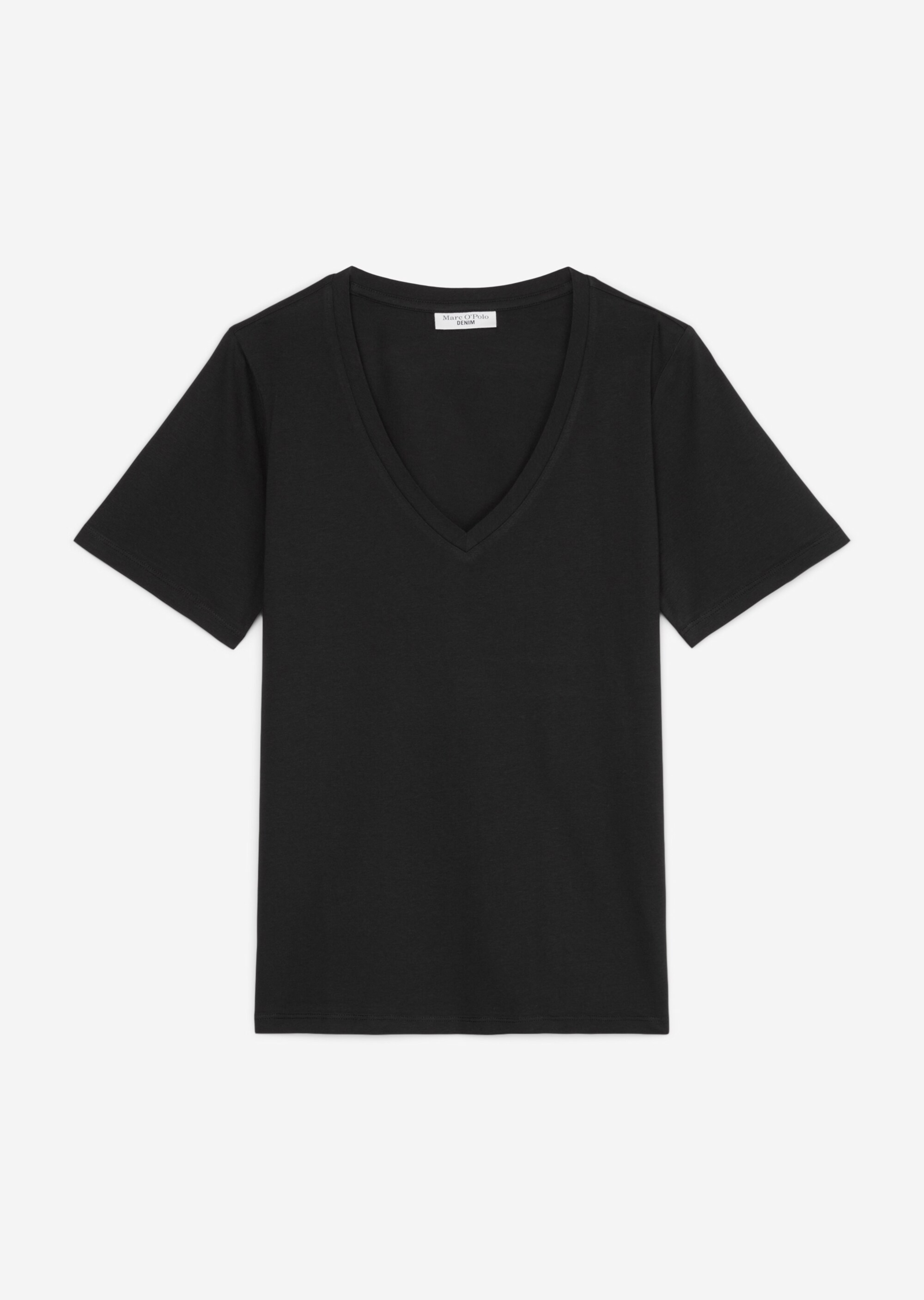 V-Neck-T-Shirt regularaus softem Baumwoll-Jersey