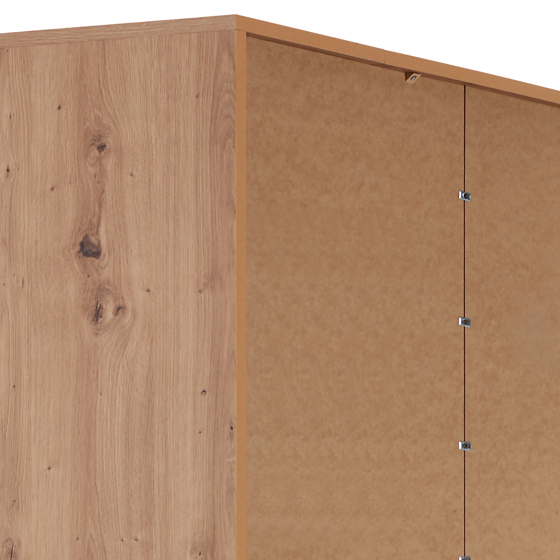 Eckschrank - Artisan Eiche-alpinweiß - begehbar